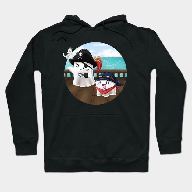 Kawaii Ghosts Pirates Hoodie by Chiisa